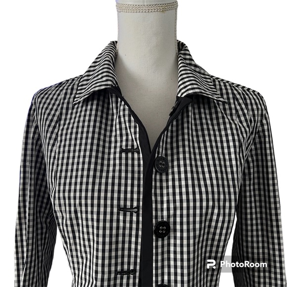 Weekend Max Mara  Women's Black Reversible Coat Jacket Solid/Plaid  Size S - Picture 2 of 10